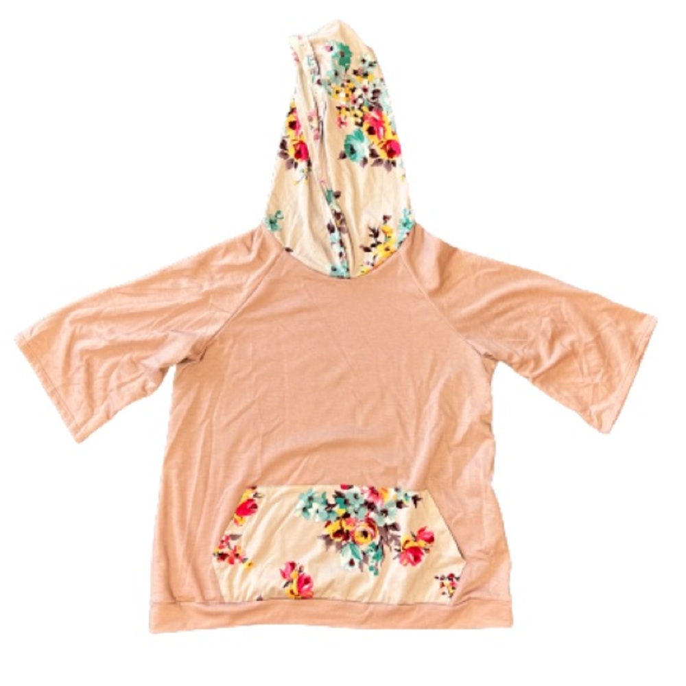 Lightweight Floral Hooded Women’s Shirt XL